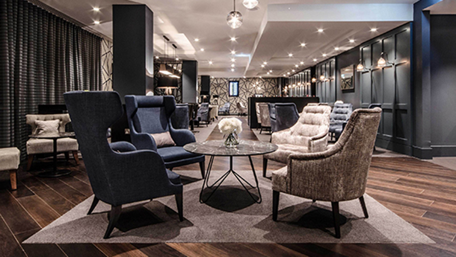 Beautiful upscale room with comfortable armchairs